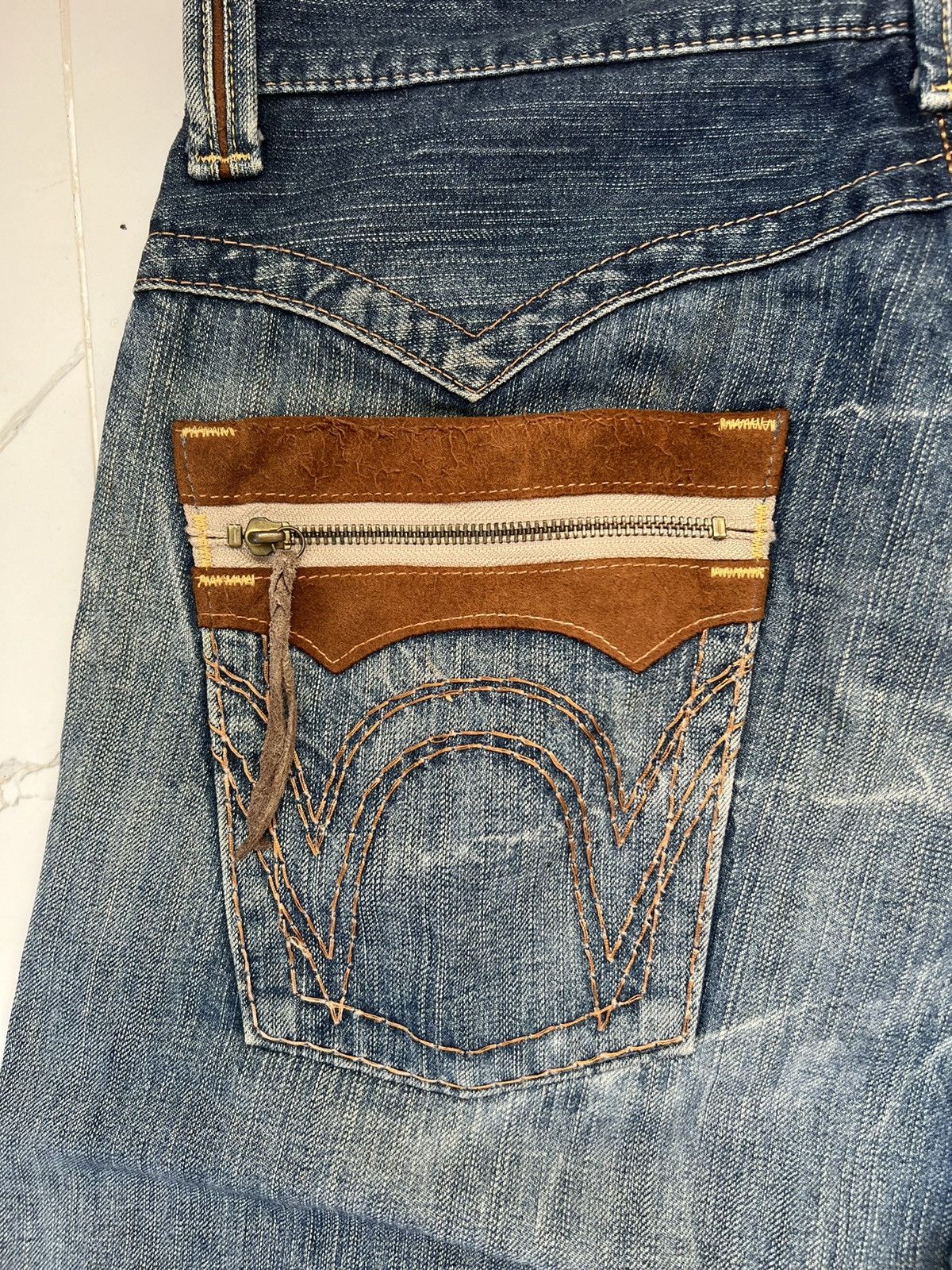 Edwin 90's EDWIN COWBOY STYLE RARE Y2K JEANS BIG POCKETS LOGO Size US 32 / EU 48 - 7 Thumbnail