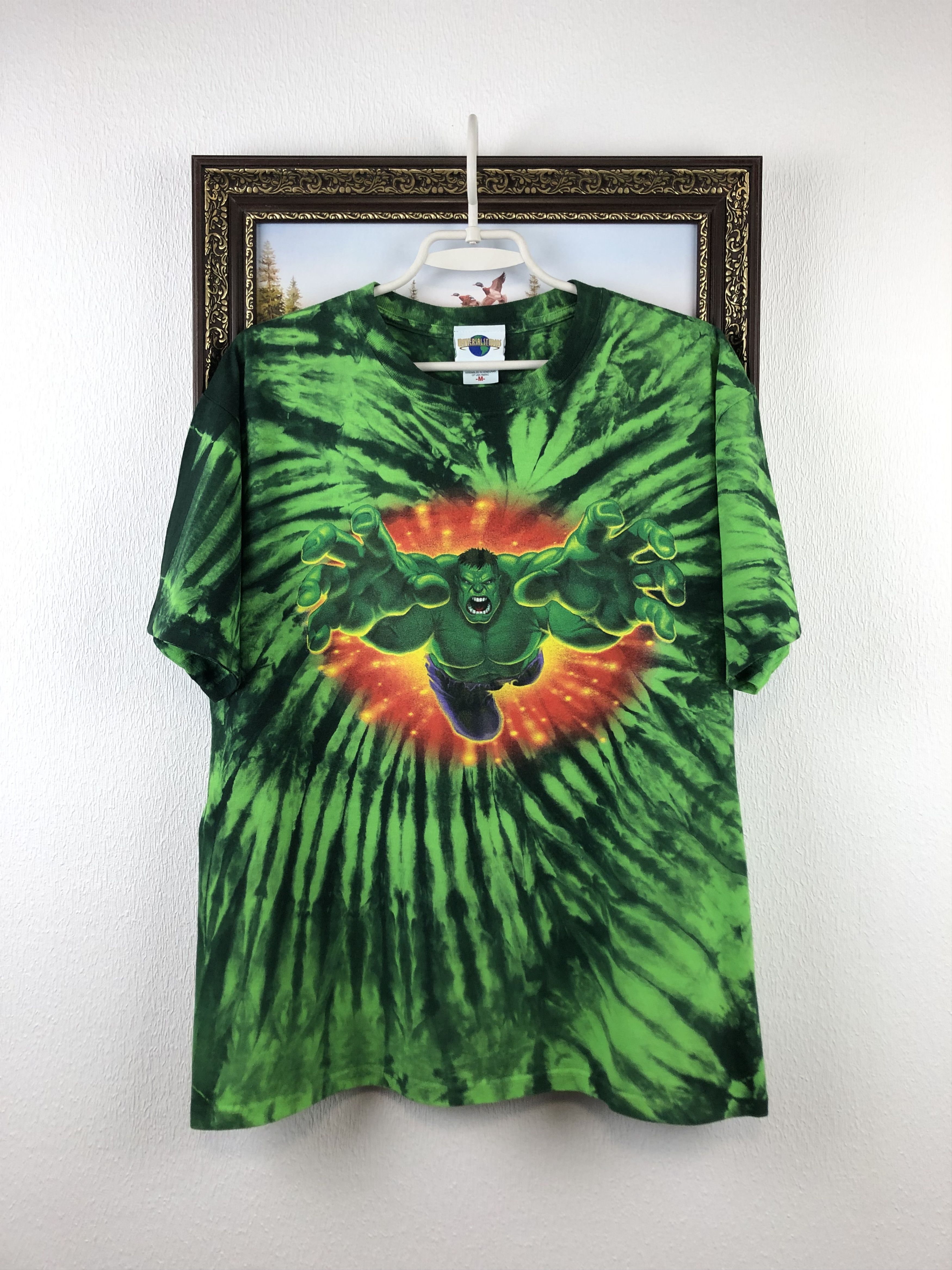 Vintage Vintage Universal Studios Shirt Hulk Tie Dye Comics 2000s Size US M / EU 48-50 / 2 - 1 Thumbnail