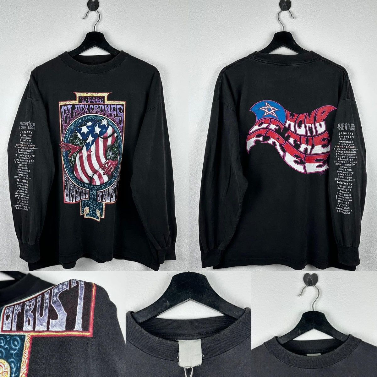 Band Tees × Vintage Vintage 1995 The Black Crowes - Amorica Tour Size US XL / EU 56 / 4 - 3 Thumbnail