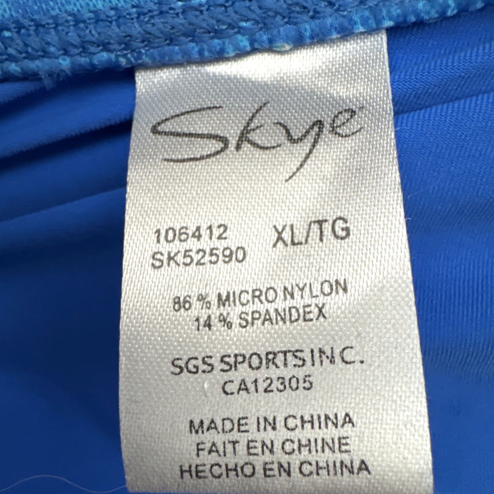Swims Skye Swim Bottom Womens Size XL Striped Retro Y2K Resort Beach Swimwear Summer Blue Nylon Spandex Bikini Bottom for Women Size 40" / US 18 - 6 Thumbnail