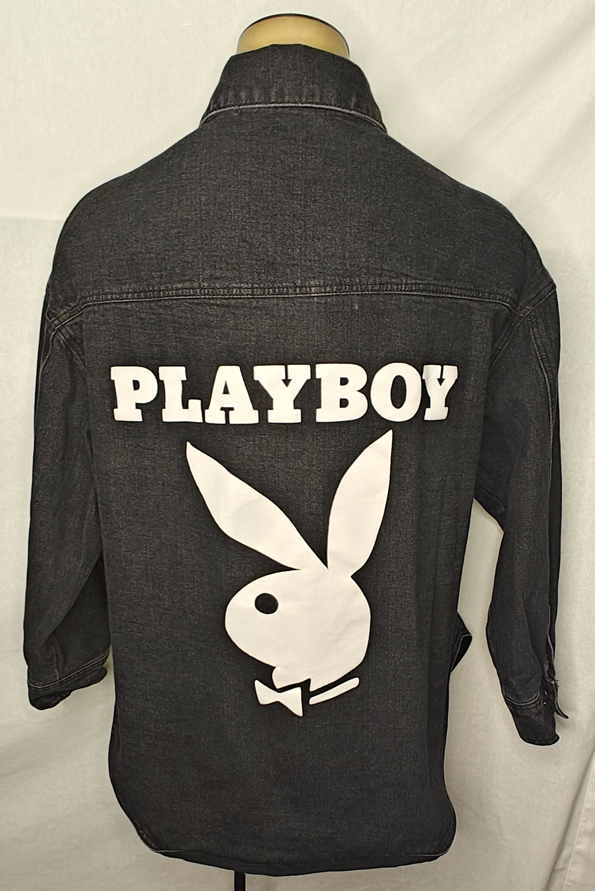 Playboy Mint Playboy black heavyweight jean denim jacket shirt Size US M / EU 48-50 / 2 - 1 Thumbnail