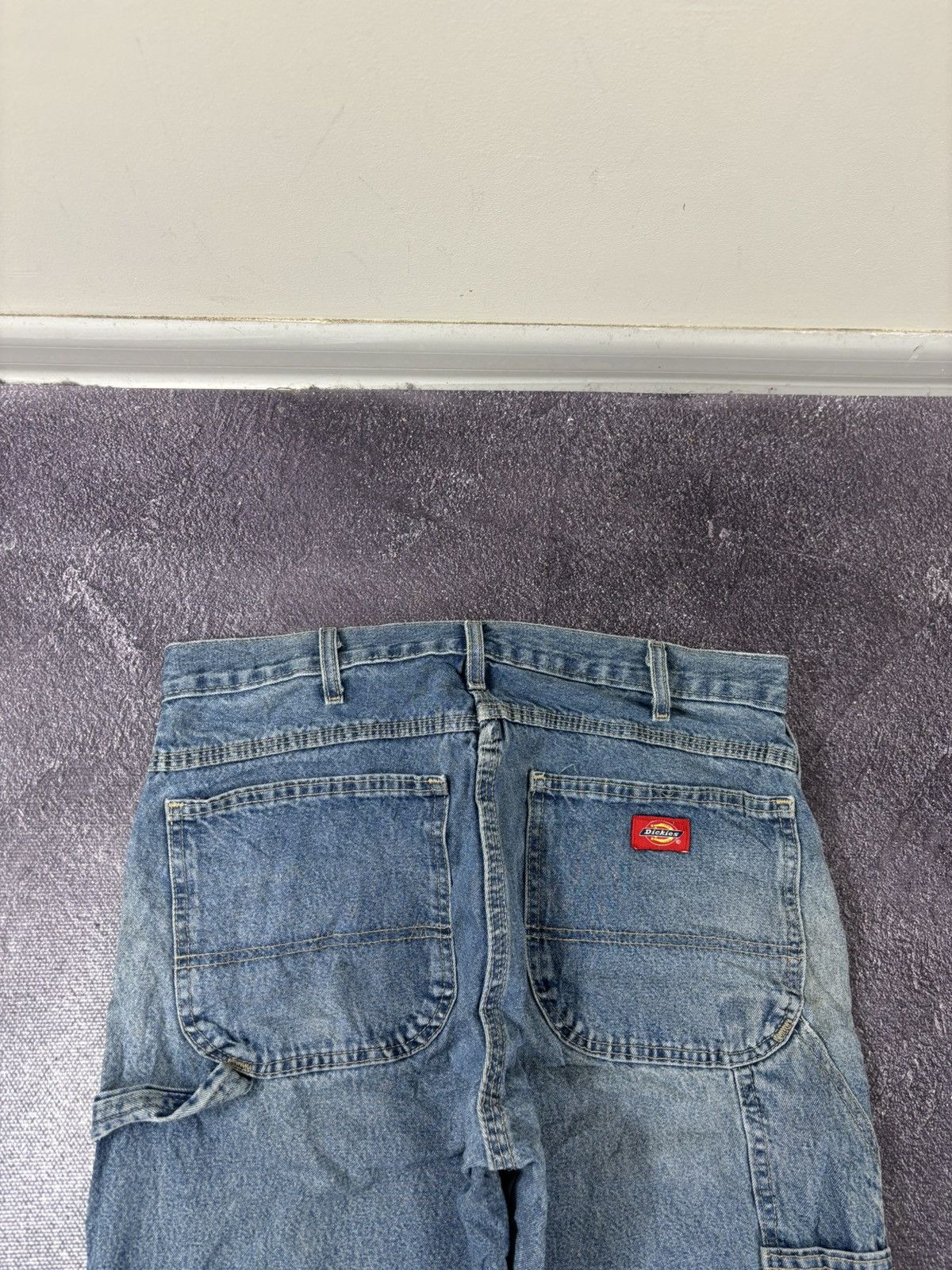 Dickies Vintage Dickies Y2K Faded Light Blue Denim Work Baggy Jeans Size US 31 - 6 Thumbnail