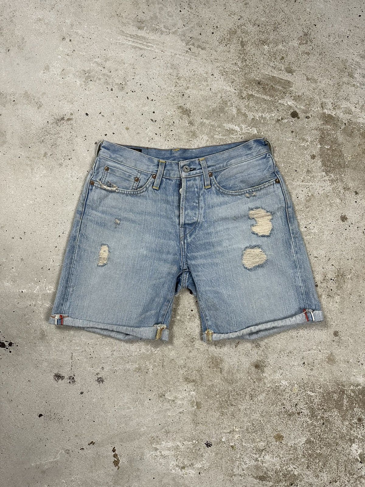 Evisu Vintage Evisu Blue Denim Shorts Lot 1006 Size US 28 / EU 44 - 2 Thumbnail