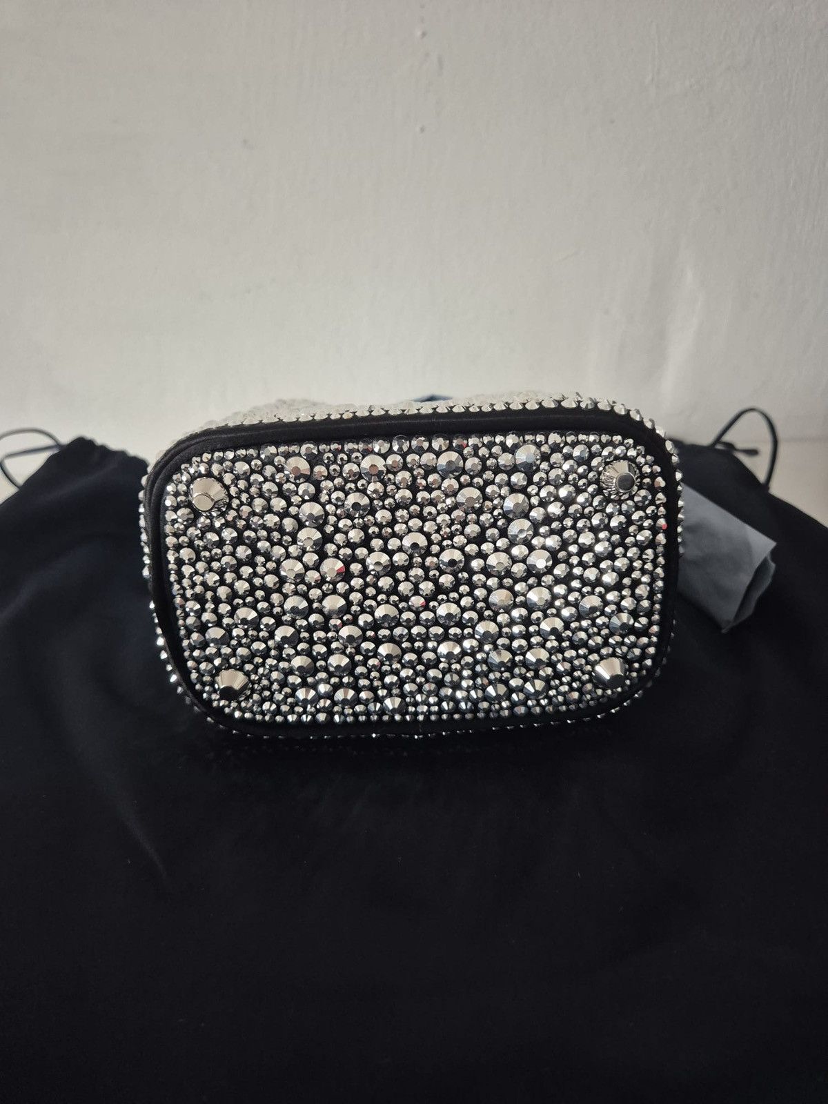 Prada Panier satin bag with crystals