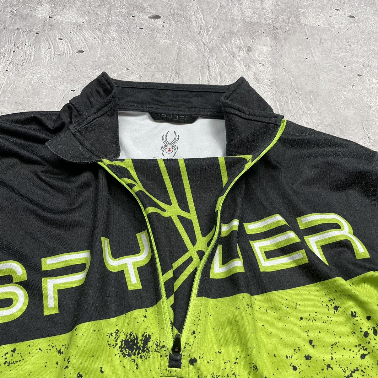 Japanese Brand × Spyder SPYDER zip T-neck pullover men’s color neon green y2k rave Size US L / EU 52-54 / 3 - 8 Thumbnail