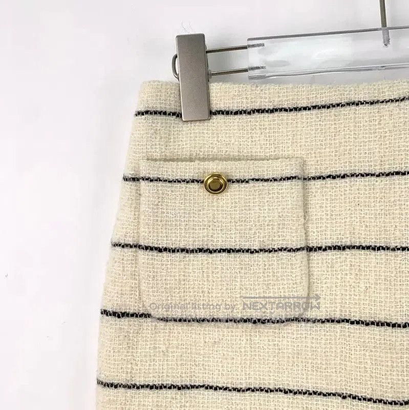 Miu Miu Miu Miu Beige Wool Skirt with Pockets . Size 23" - 3 Thumbnail