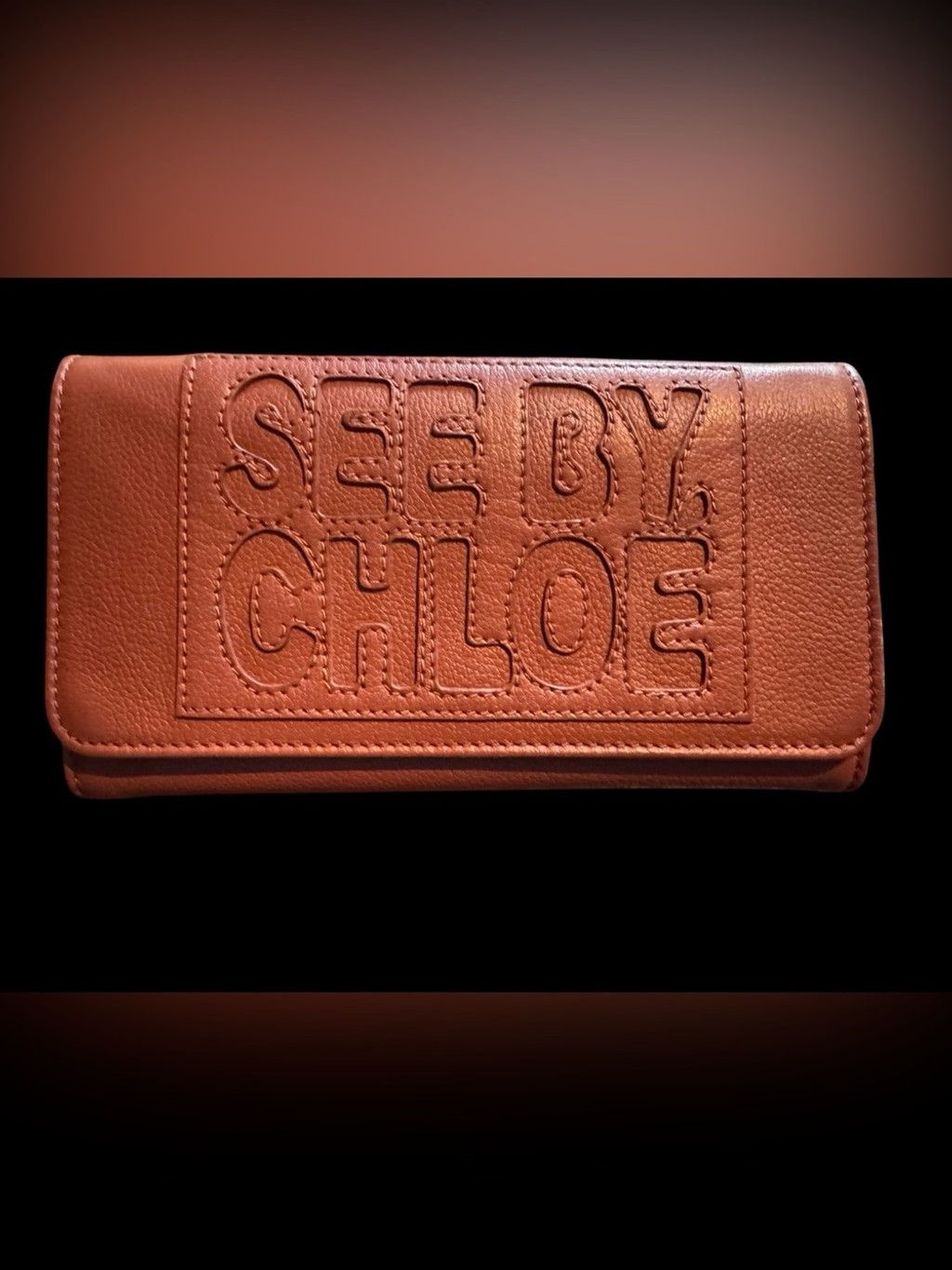 See by Chloe See By Chloe Brown Embossed Leather Wallet Size ONE SIZE - 1 Thumbnail