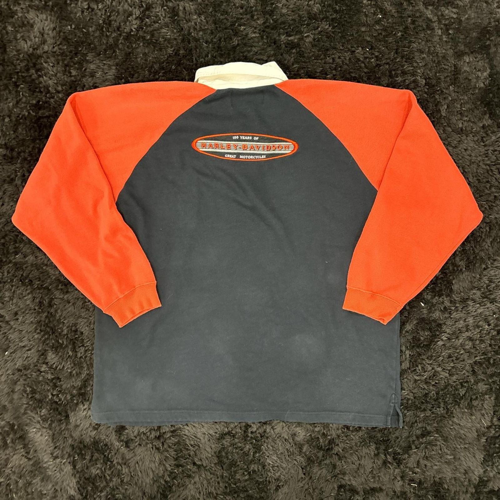 Harley Davidson Vintage Harley davidson longsleeve polo Size US XXL / EU 58 / 5 - 2 Thumbnail