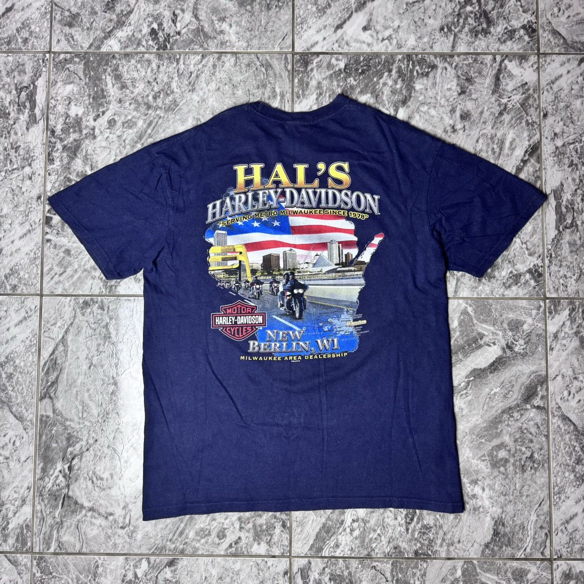 Harley Davidson × Vintage Vintage Harley Davidson New Berlin T-Shirt XL Size US XL / EU 56 / 4 - 2 Thumbnail