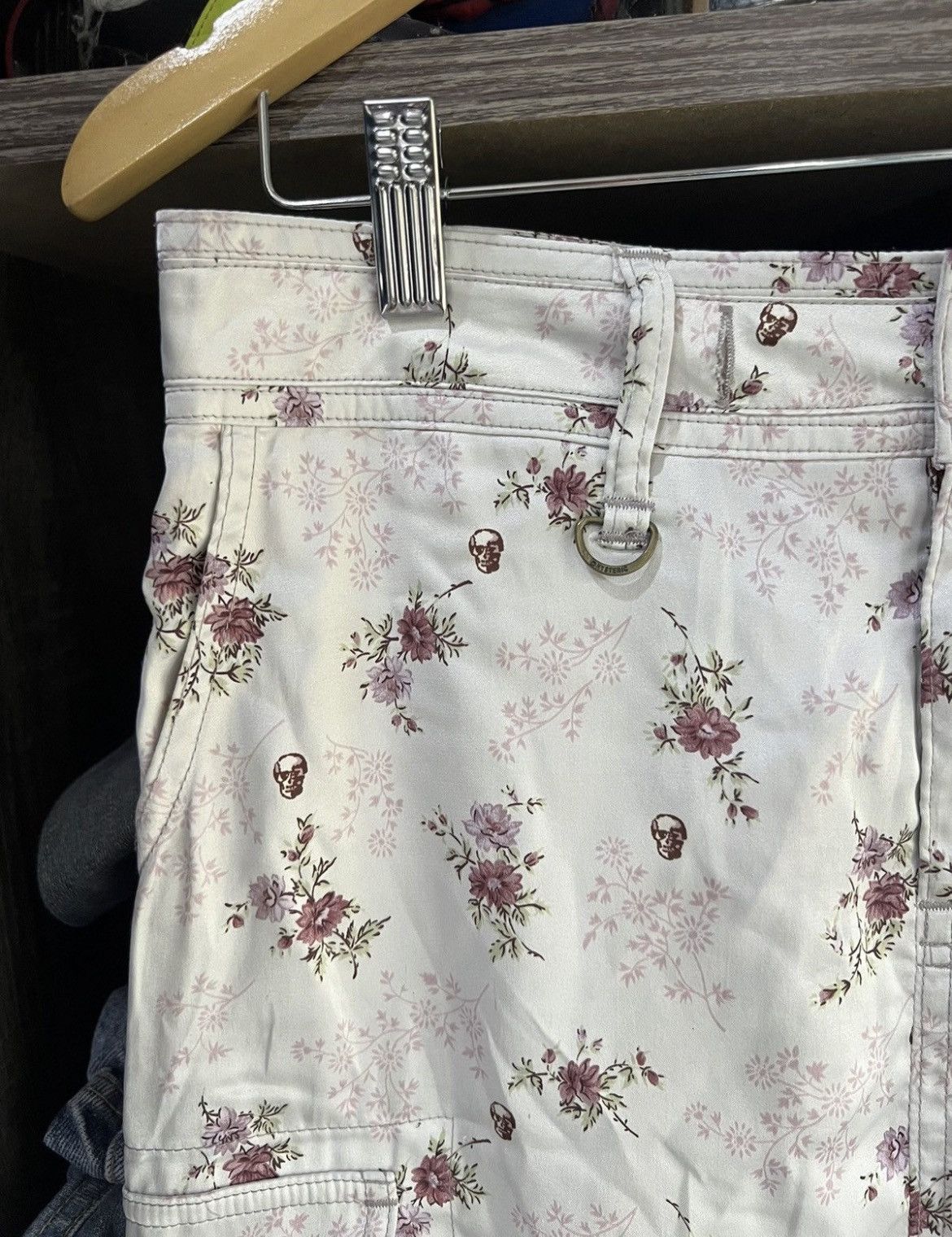 Hysteric Glamour 🔥Rare Fullprint Floral Skulls Hysteric Glamour Cargo Skirt Size 31" - 4 Thumbnail