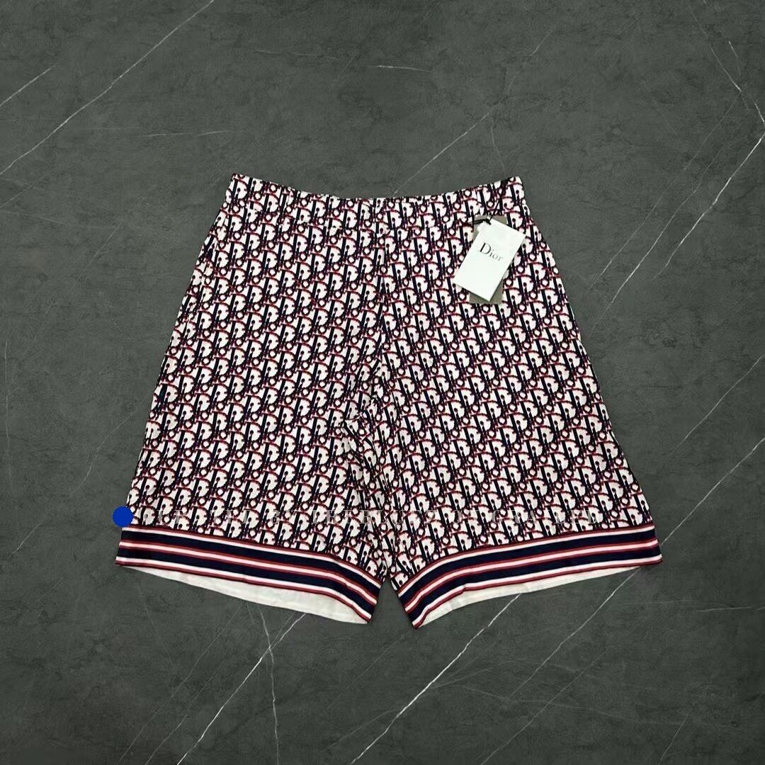 Dior Dior Logo Print Silk Shorts Size US 30 / EU 46 - 1 Thumbnail