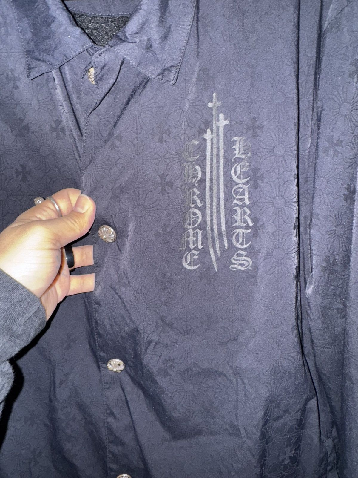 Chrome Hearts Chrome Hearts Eyechart Nylon Windbreaker Jacket Size US XL / EU 56 / 4 - 10 Thumbnail