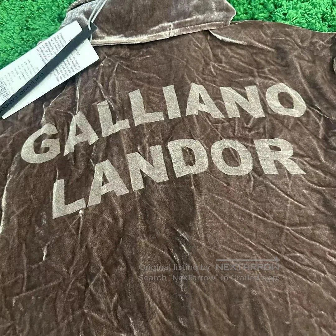 John Galliano GALLIANO LANDOR Velvet Long-Sleeve Shirt. Size US XL / EU 56 / 4 - 3 Thumbnail