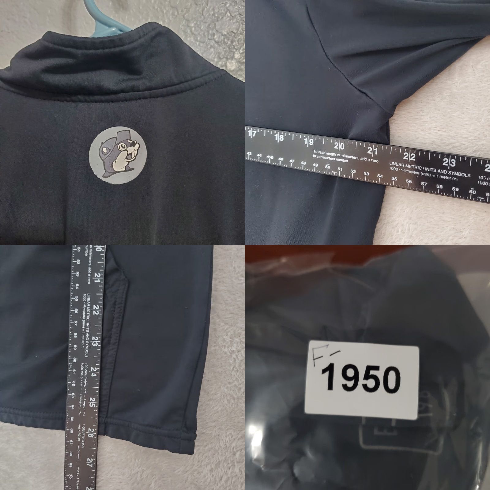 Logo 7 VINTAGE Buc-ees 1/4 Zip Pullover Men M Black Logo Long Sleeve Performance Sweatshirt Size US M / EU 48-50 / 2 - 8 Thumbnail