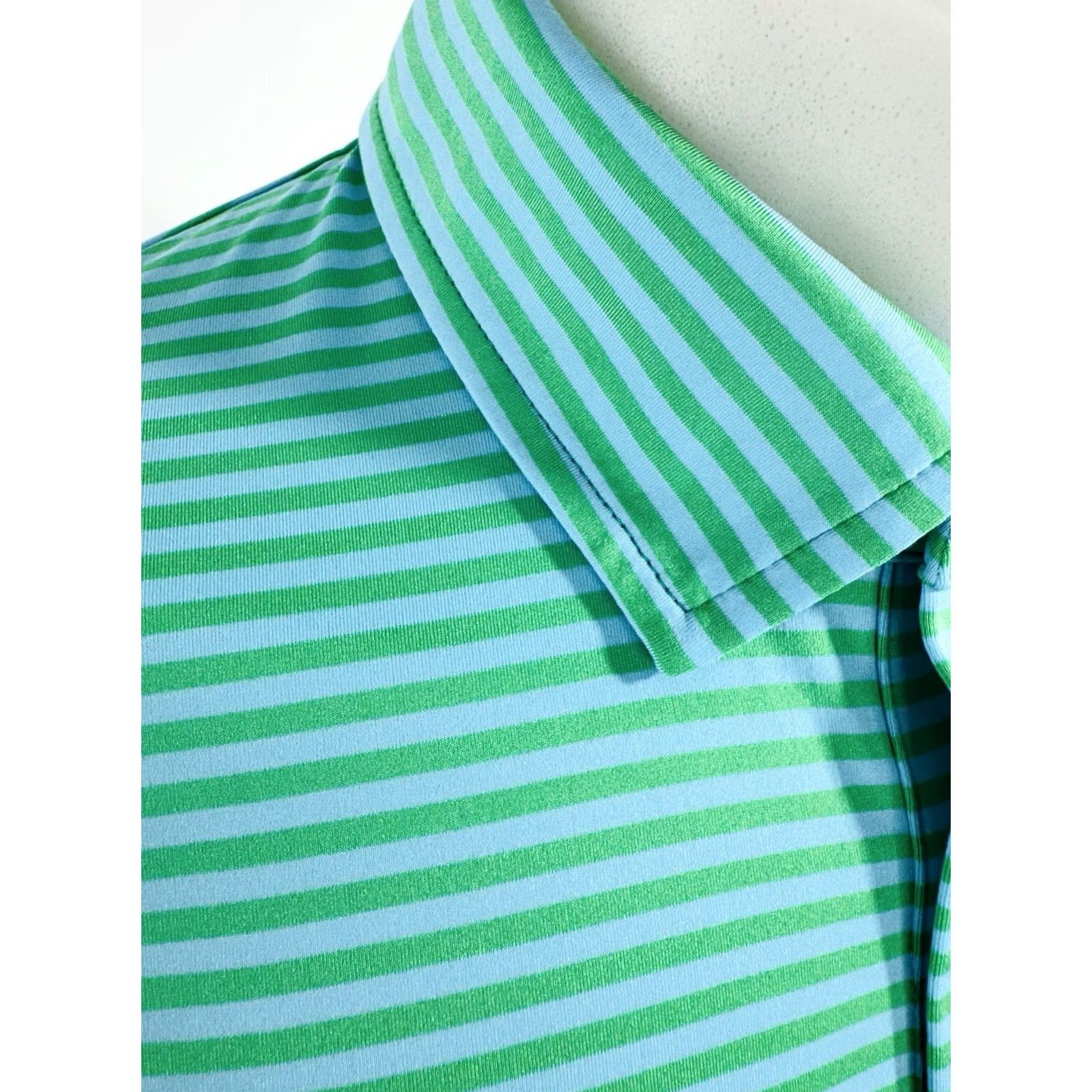 Ralph Lauren Ralph Lauren Polo Golf Shirt - RLX Striped UV / Wicking, Golf Polo, Blue / Green, L, Men Size US L / EU 52-54 / 3 - 2 Thumbnail