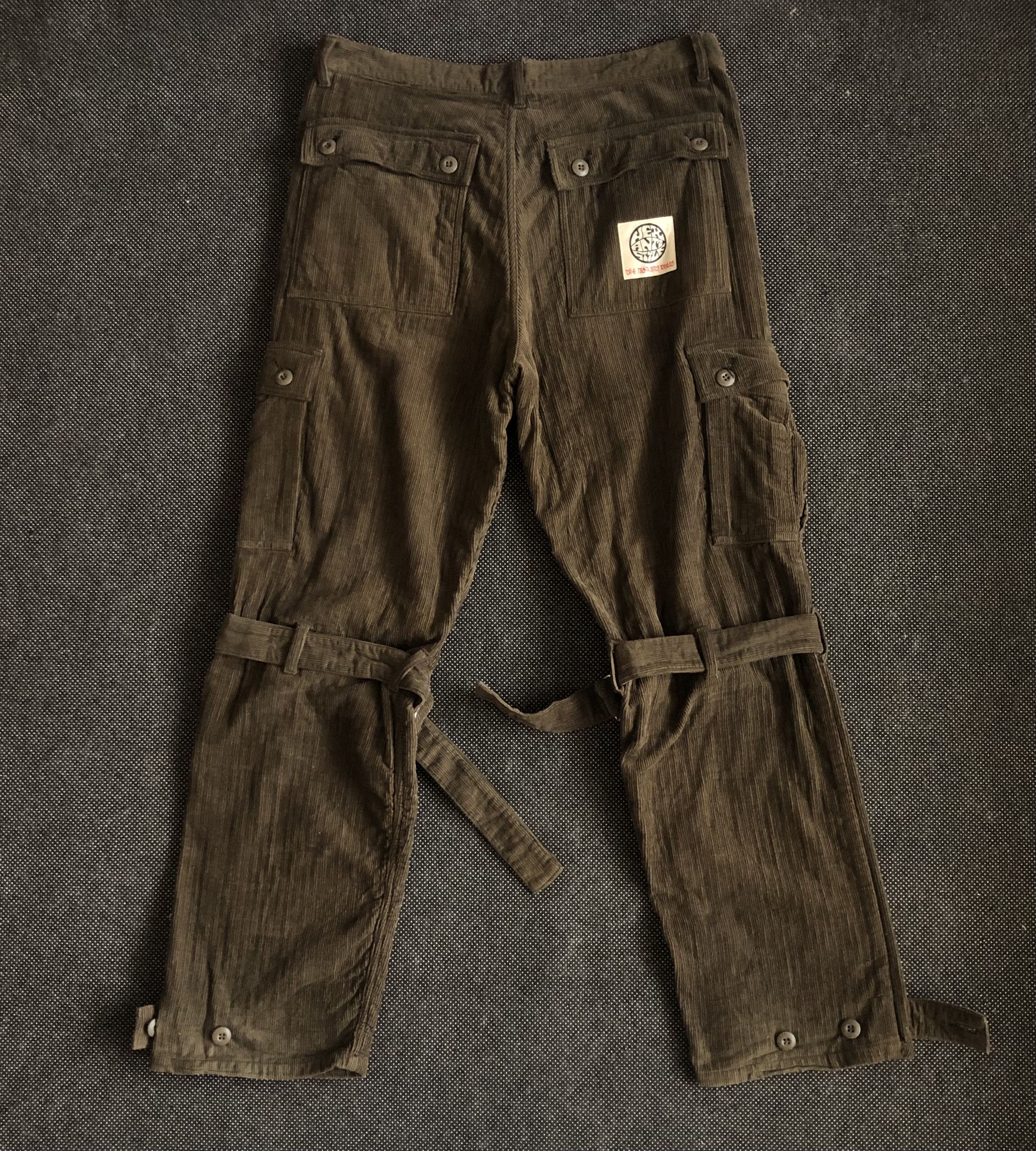 Hex Antistyle RARE🔥JAPAN HEX ANTI STYLE BONDAGE CARGO CORDUROY PANTS Size US 36 / EU 52 - 1 Thumbnail