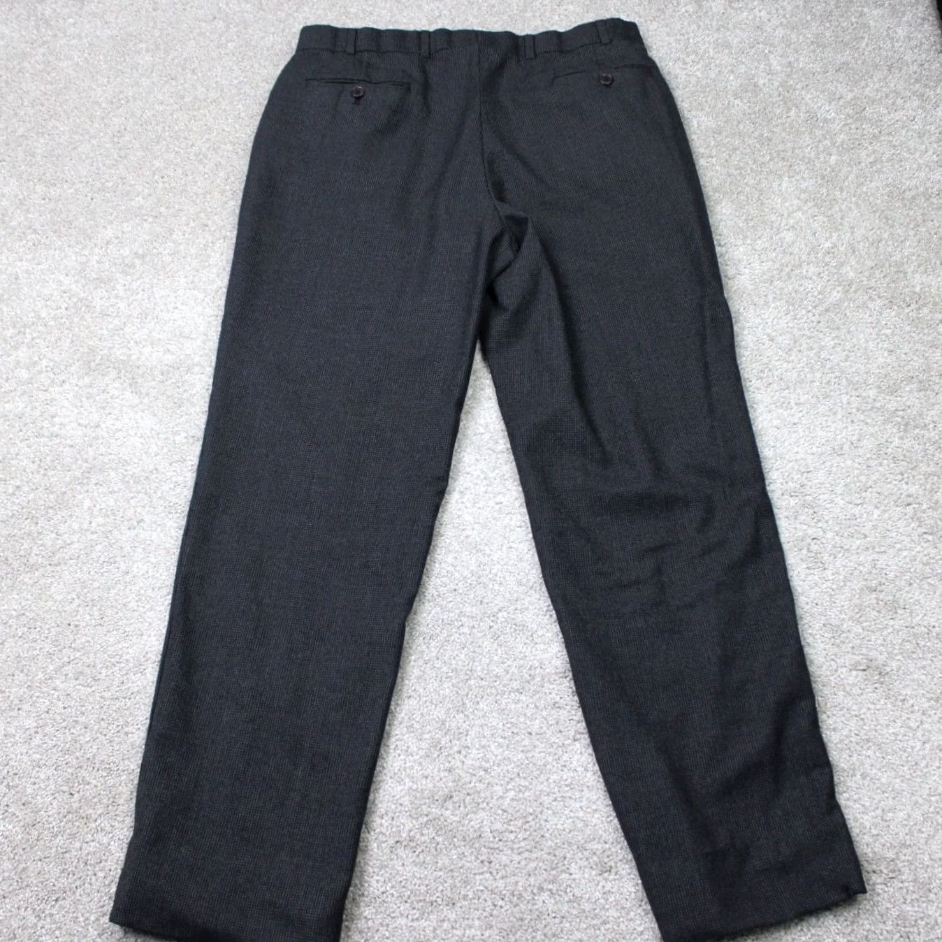 Brooks Brothers Brooks Brothers 346 Pants Men 36x32 Gray Check 100% Wool Flat Front Straight Leg Dress Pants Regular Mens Size US 36 / EU 52 - 6 Thumbnail