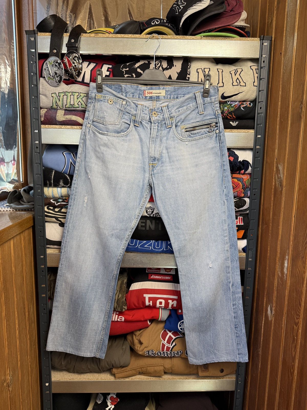 Levi's Levi's 506 Jeans 34 00s Regular Fit Straight Acid Wash Size US 34 / EU 50 - 2 Thumbnail