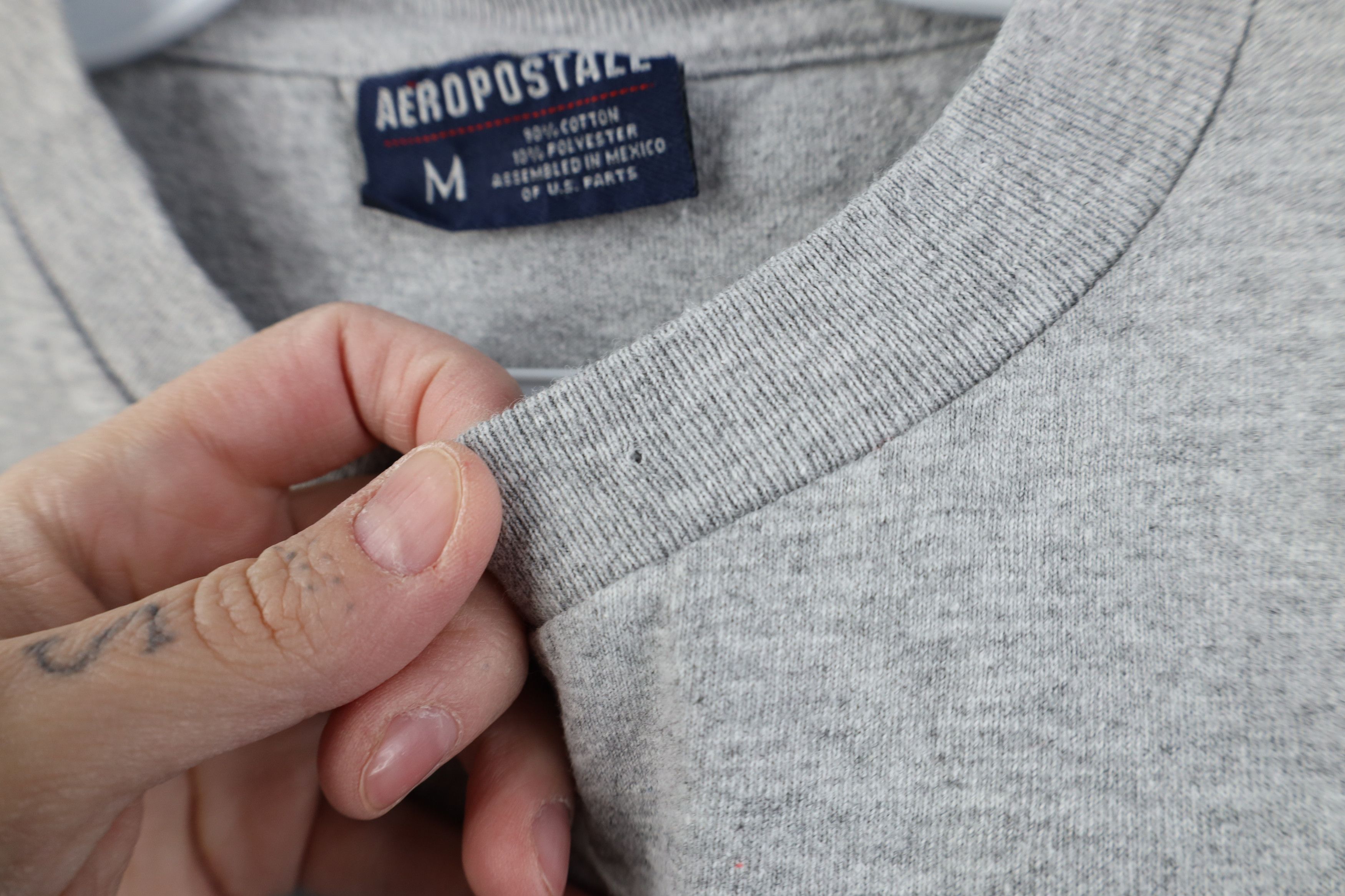 Aeropostale Vintage 90s Y2K Aeropostale Long Sleeve T-Shirt Heather Gray Size US M / EU 48-50 / 2 - 9 Thumbnail