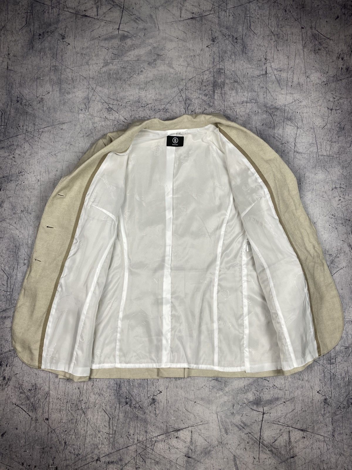 Bogner Bogner Beige Linen Cotton Tailored Blazer EU44 XL luxury Size XL / US 12-14 / IT 48-50 - 16 Thumbnail