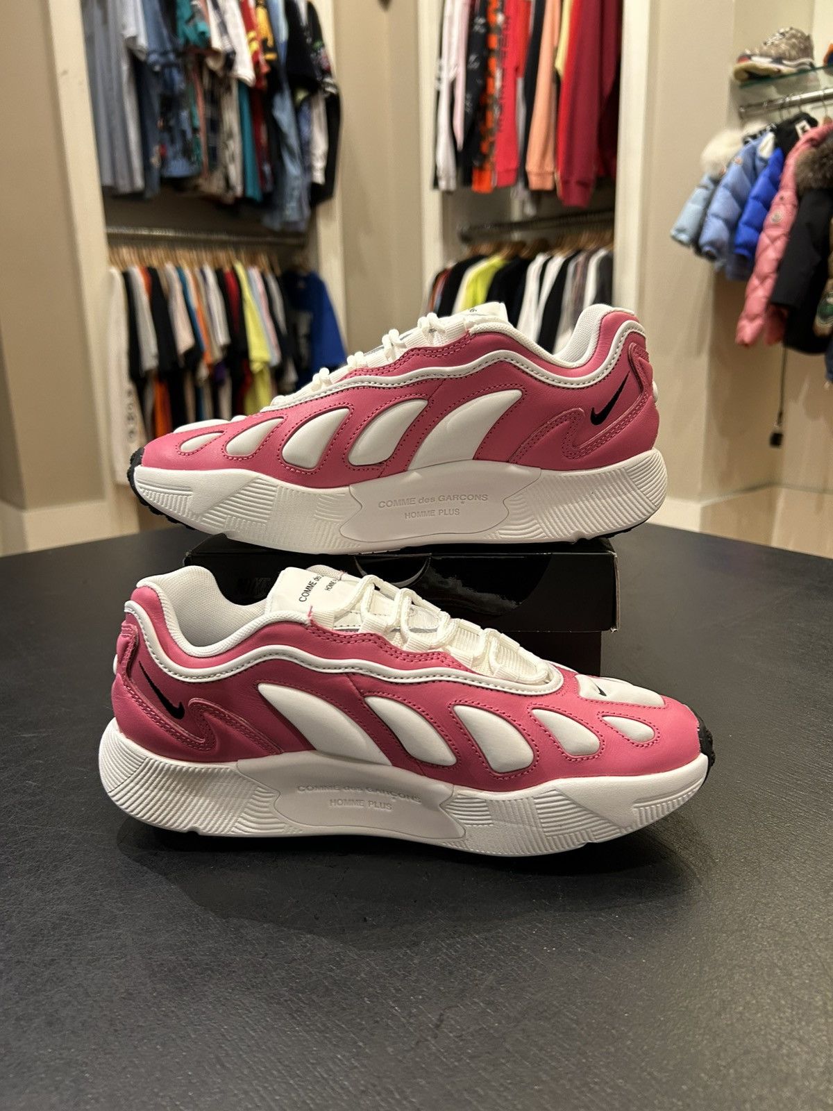 Comme des Garcons × Nike Nike X CDG Homme Plus Spirit 96 ‘Spirit Pink’ Size US 8 / EU 41 - 2 Thumbnail