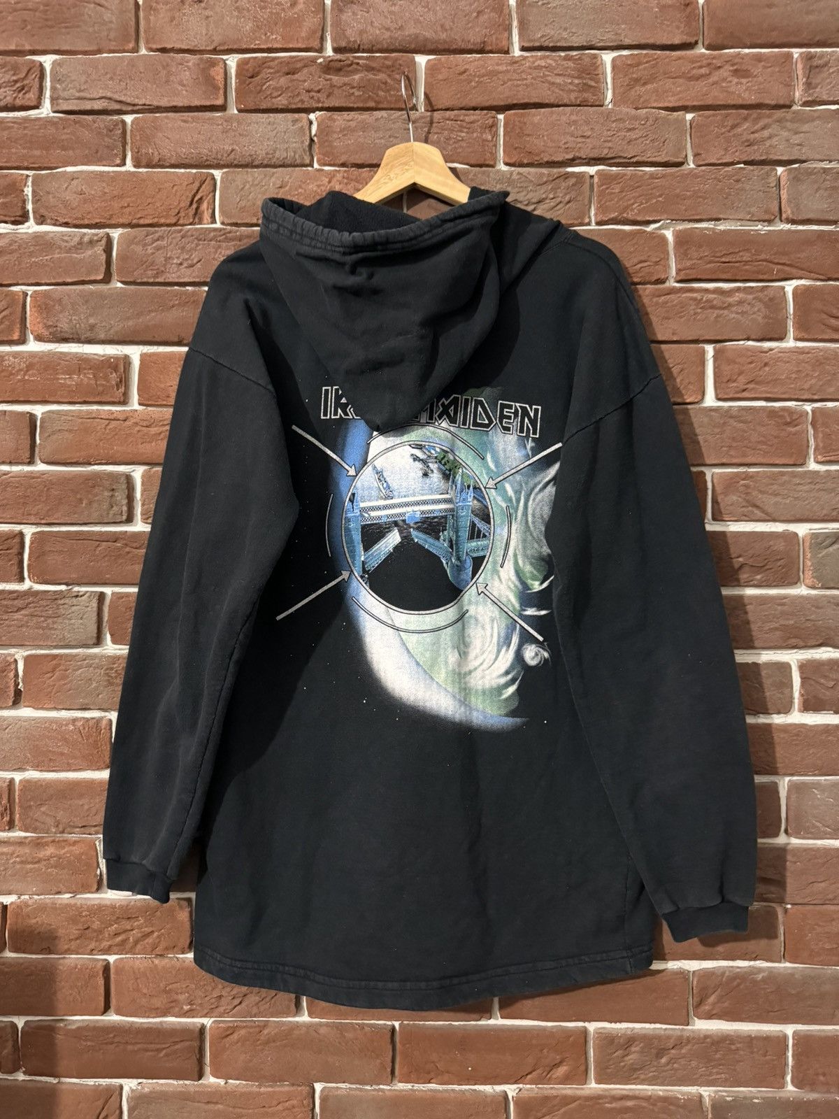 Band Tees × Iron Maiden × Vintage Vintage Iron Maiden Brave New World Heavy Metal Band Hoodie Size US L / EU 52-54 / 3 - 2 Thumbnail