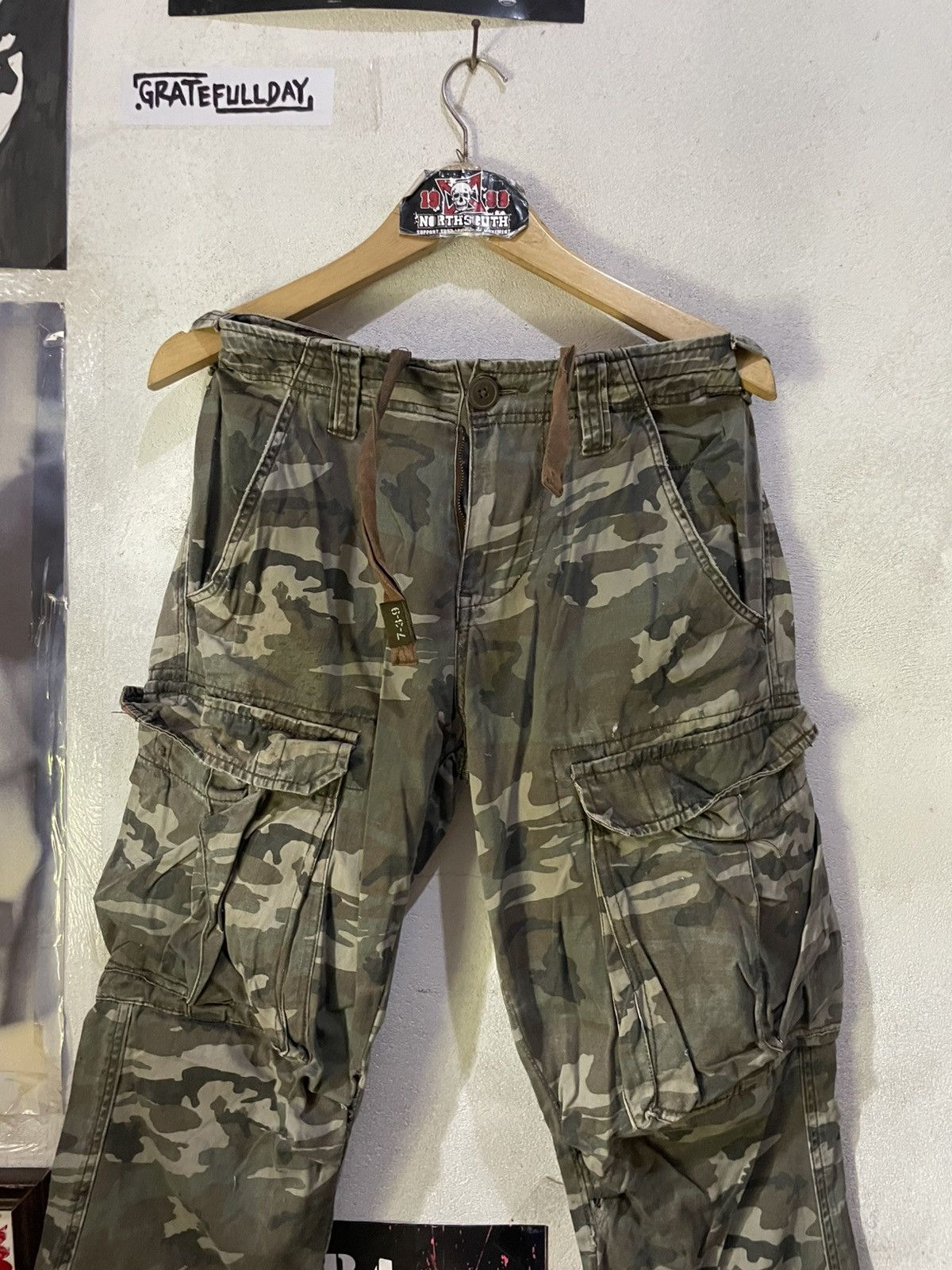 If Six Was Nine Kapital Bs739 Y2K Camo Faded Distressed Gothic Lgb Style Size US 30 / EU 46 - 2 Thumbnail
