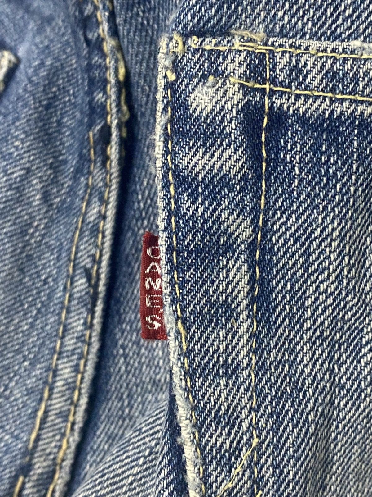 Sugar Cane Vintage sugar cane denime mud wash wide bootcut distressed Size 31" - 13 Thumbnail