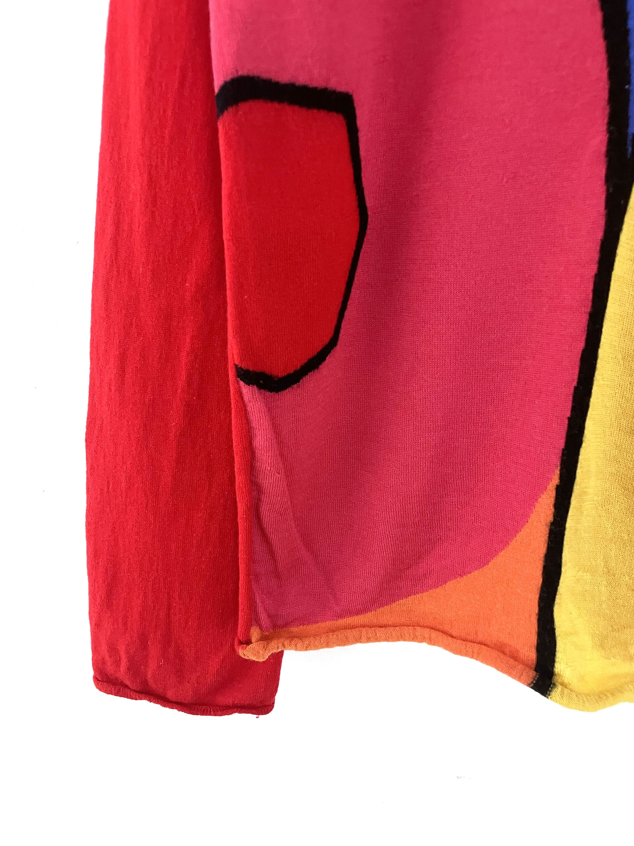 Comme des Garcons Homme Plus 2007 Abstract Face Sweater Size US S / EU 44-46 / 1 - 5 Thumbnail