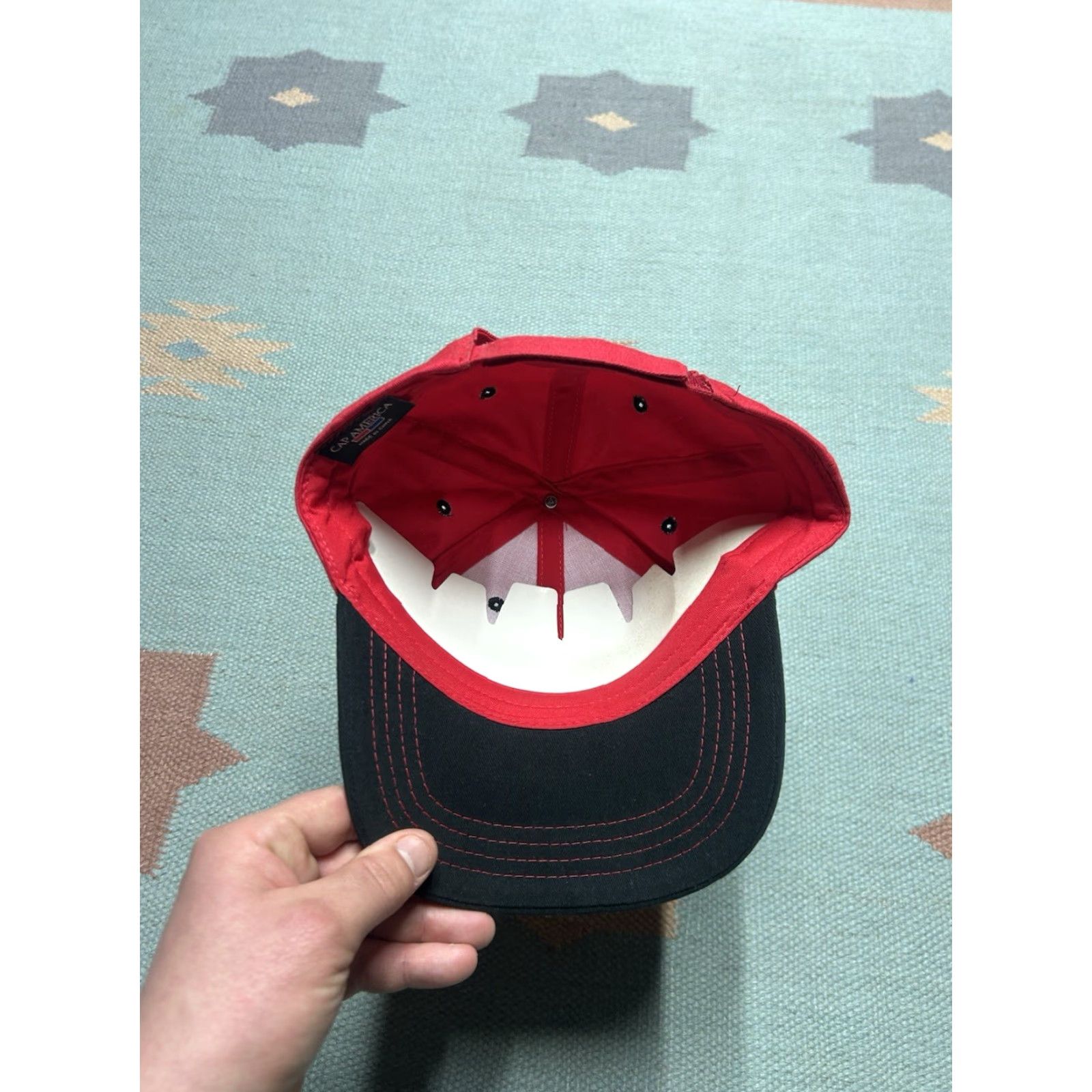 Equipment VINTAGE Case Janson Equipment strapback hat red NOS cap Men Adjustable Strapback Hat Size ONE SIZE - 5 Thumbnail