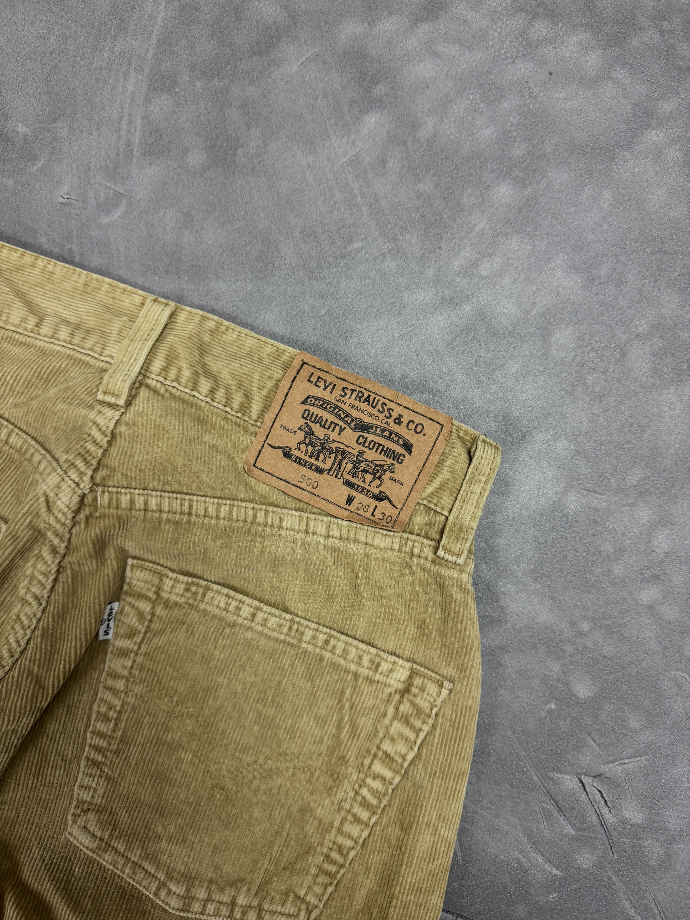 Levi's × Vintage Vintage Levi's 500 90s brown corduroy denim jeans white tab Size US 30 / EU 46 - 12 Thumbnail