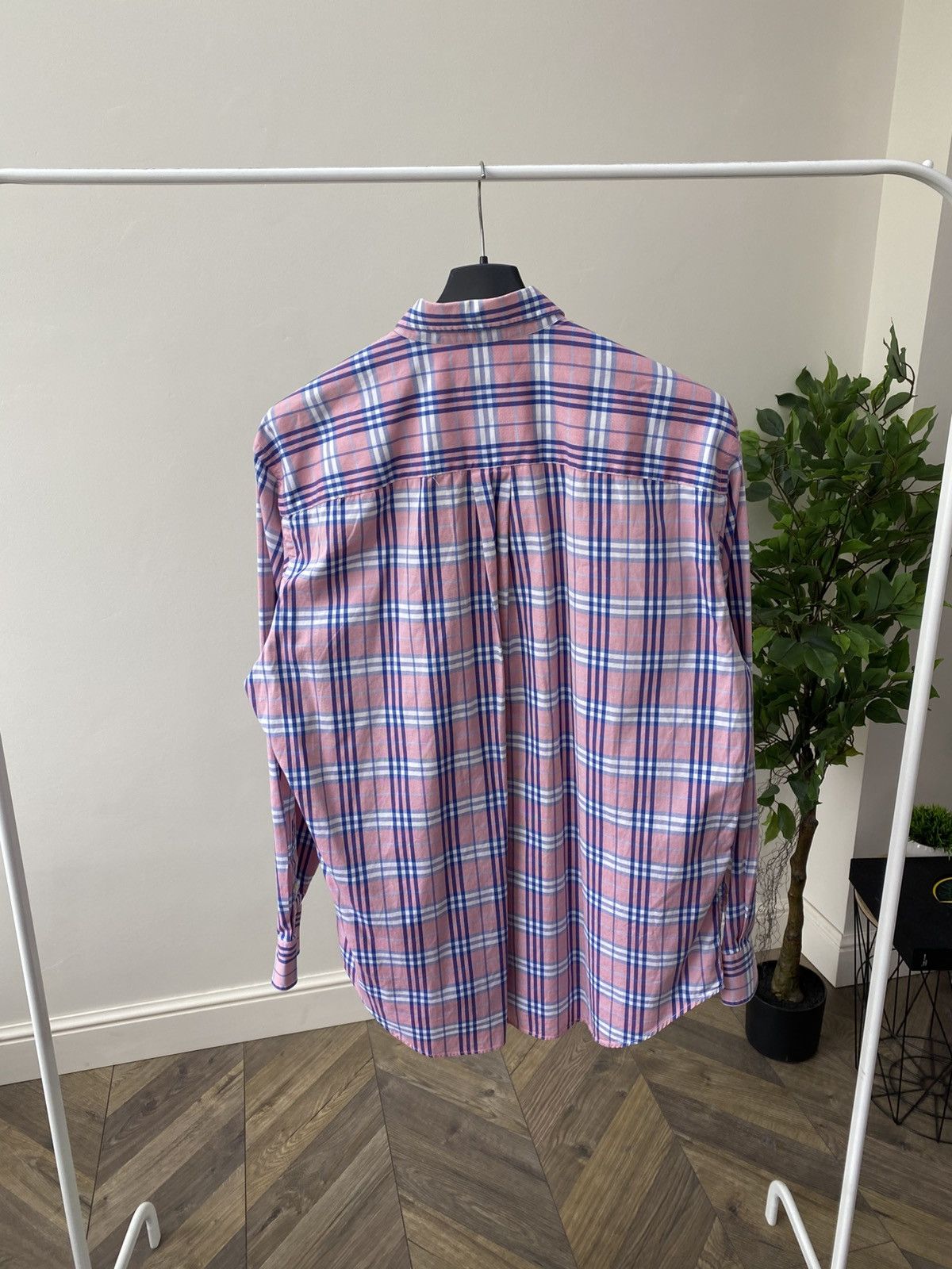 Burberry × Vintage Vintage Burberry Nova Check Pink Button Up Shirt Size US L / EU 52-54 / 3 - 12 Thumbnail
