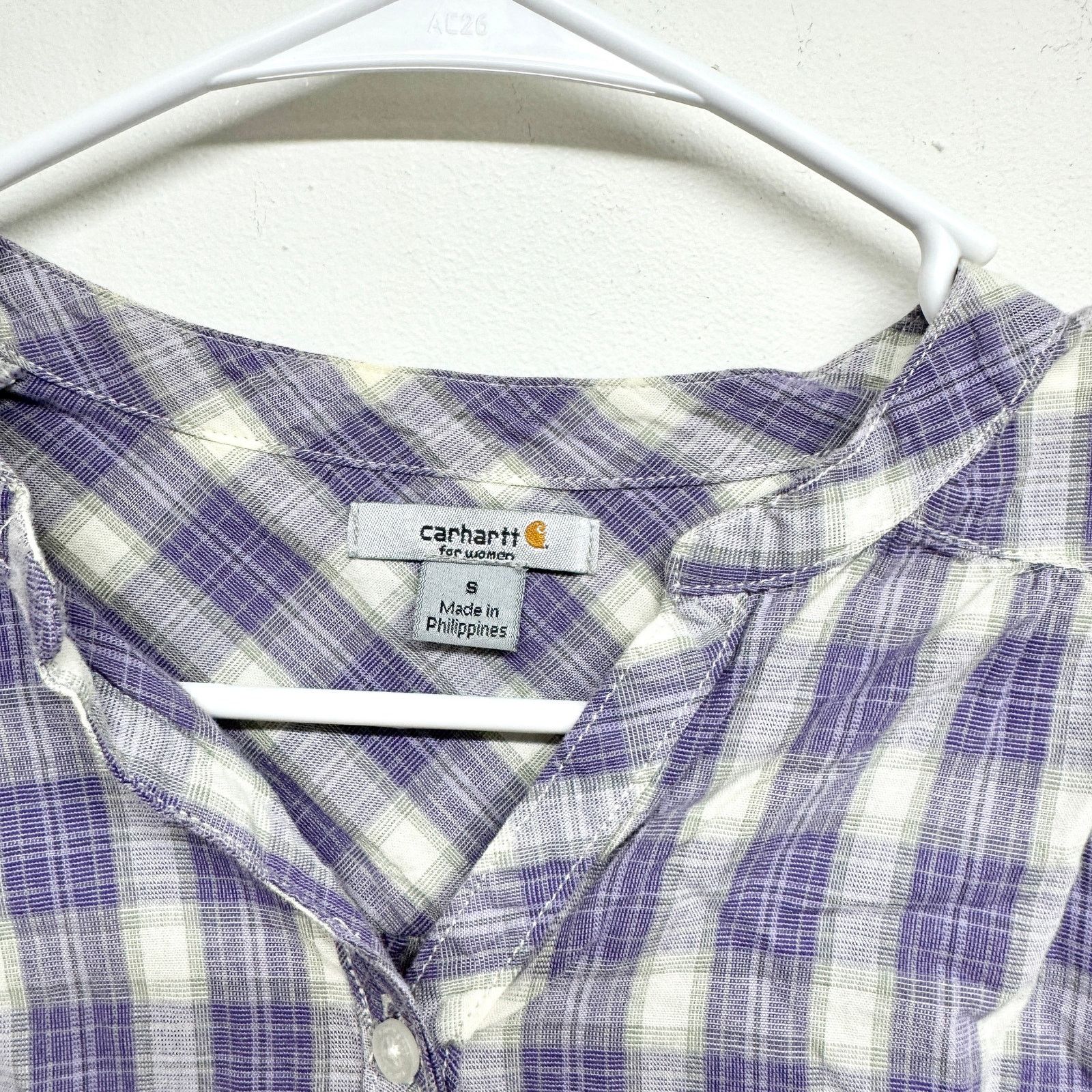 Carhartt Carhartt Plaid Tartan Blouse Button Up Shirt Top Size Small Size S / US 4 / IT 40 - 2 Thumbnail