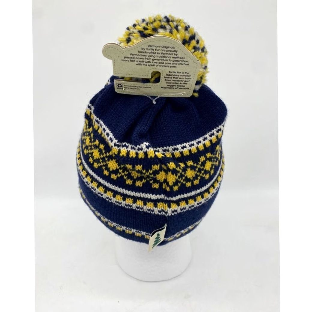 Vintage Vermont Beanie Navy Wool Fleece Toboggan Hat Unisex One Size New With Tags Mens Womens Size US M / EU 48-50 / 2 - 5 Thumbnail