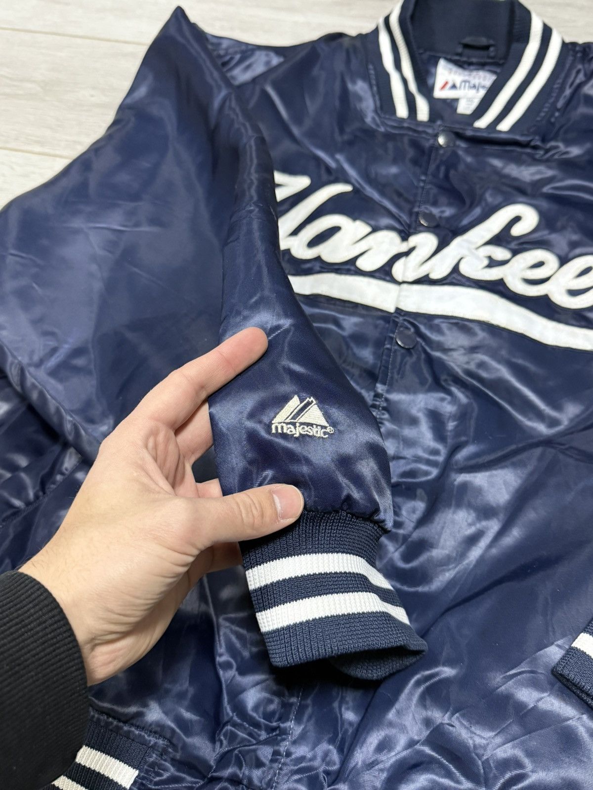 Majestic Majestic Yankees vintage baseball bomber varsity buttons Size US XXL / EU 58 / 5 - 6 Thumbnail