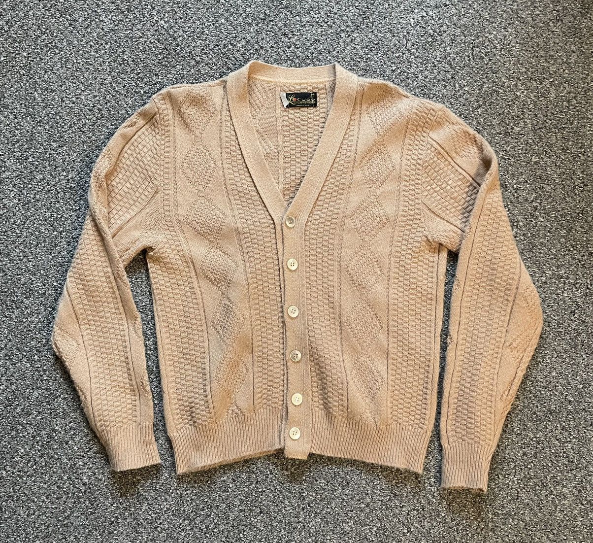 Vintage Vintage Light Brown Cardigan Size US M / EU 48-50 / 2 - 1 Thumbnail