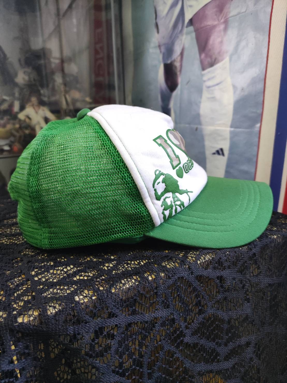 Ocean Pacific Vtg 00's Ocean Pacific " I LOVE CA " Camo Font Trucker Cap Size ONE SIZE - 6 Thumbnail