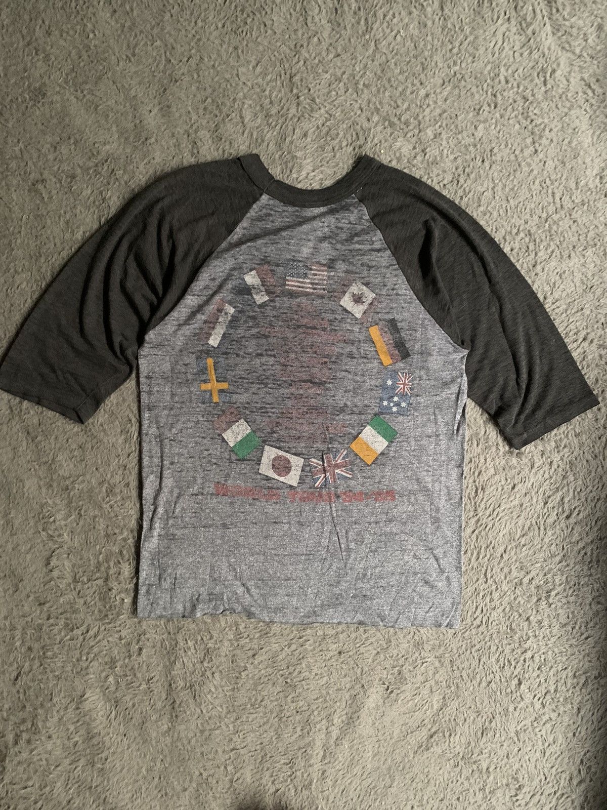 Band Tees Vintage 80s Bruce Springsteen Word Tour 84-85 Raglan Tee erd Size US M / EU 48-50 / 2 - 8 Thumbnail