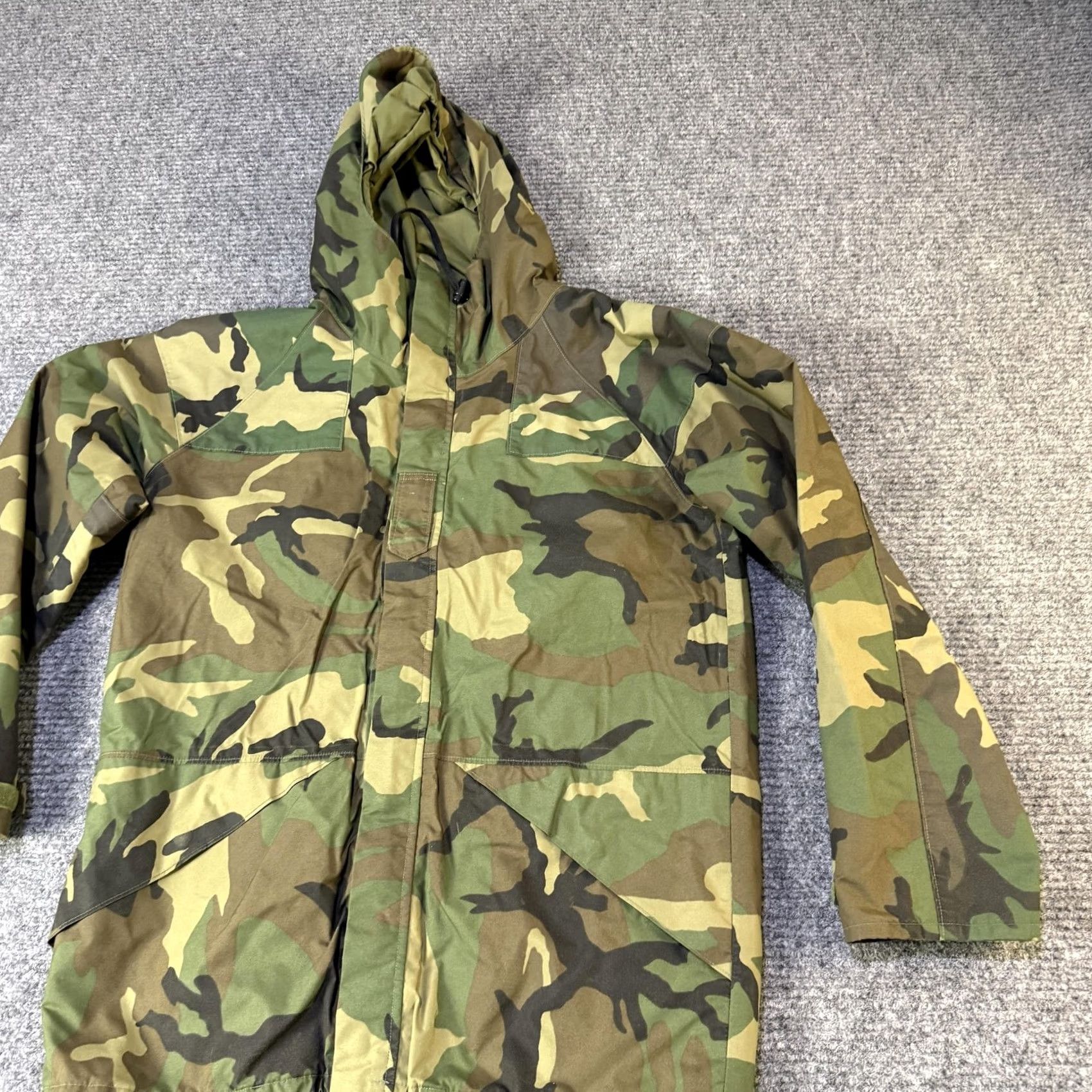 Vintage Raven Rain-Stuff Jacket Mens Medium Green Camo Hooded Parka Outdoor Snow Size US M / EU 48-50 / 2 - 2 Thumbnail