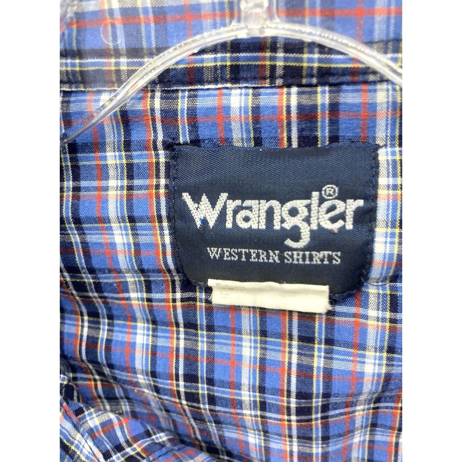 Wrangler VINTAGE Wrangler Pearl Snap Shirt Men XL Blue Plaid Long Sleeve Western Mens Size US XL / EU 56 / 4 - 4 Thumbnail