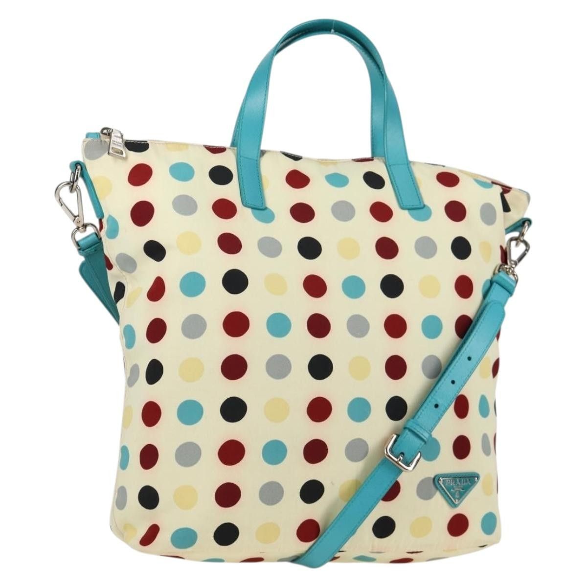 Prada Prada Convertible Tote Printed Tessuto with Saffiano Size ONE SIZE - 1 Thumbnail