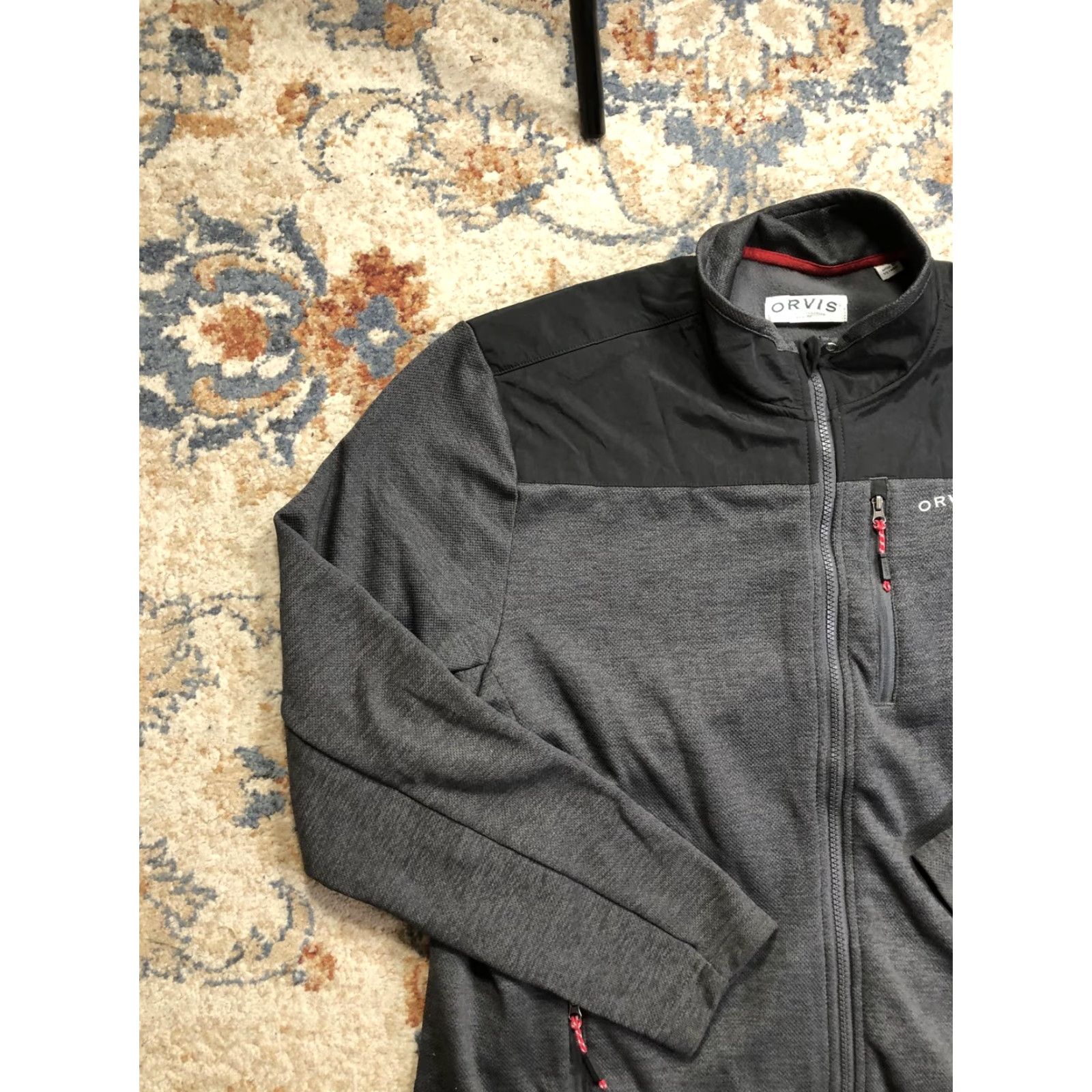 Orvis Orvis Jacket Mens Large Gray Classic Collection Fleece Lined Full Zip Outdoor Windbreaker Casual Pockets Zipper Size US L / EU 52-54 / 3 - 3 Thumbnail