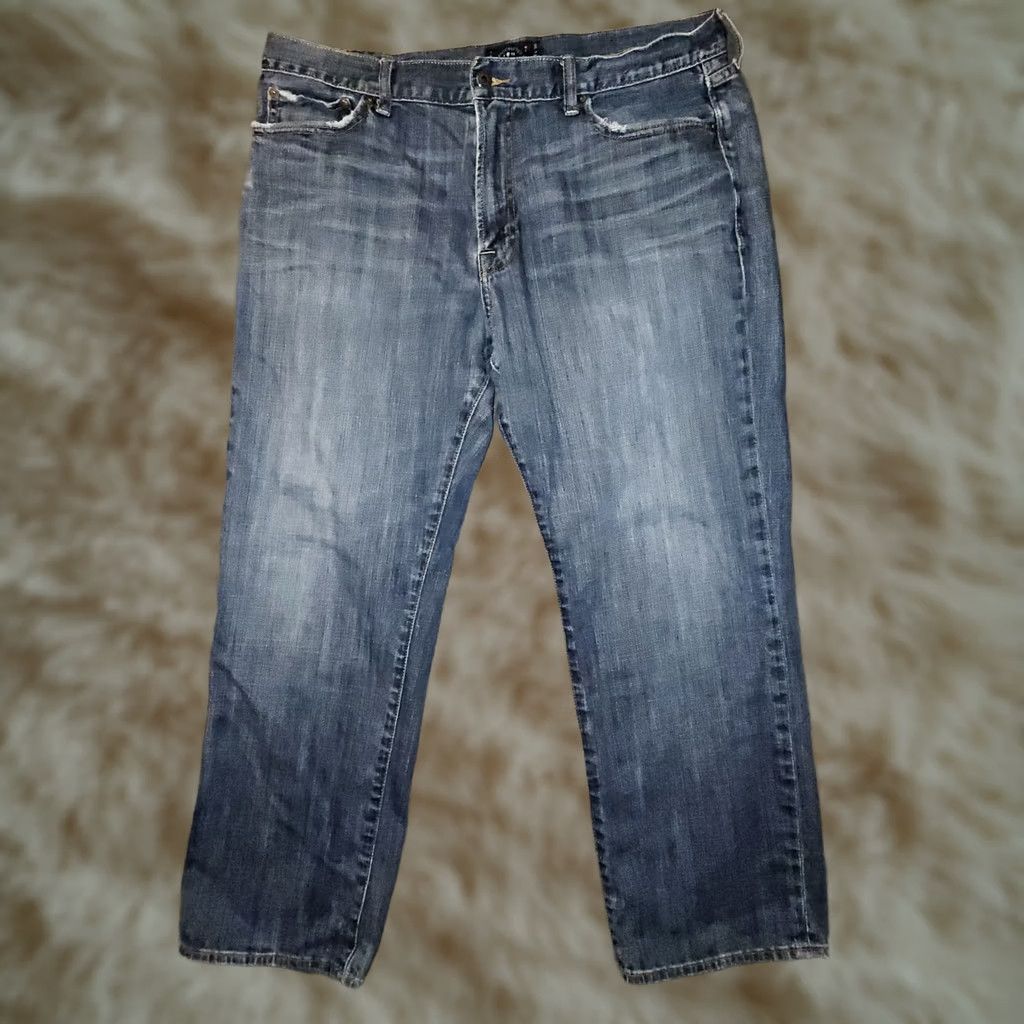 Lucky Brand Lucky Brand 361 Vintage Straight Jeans Men 38x30 Mid Rise Blue Distressed Regular Inseam 28 Size US 38 / EU 54 - 1 Thumbnail