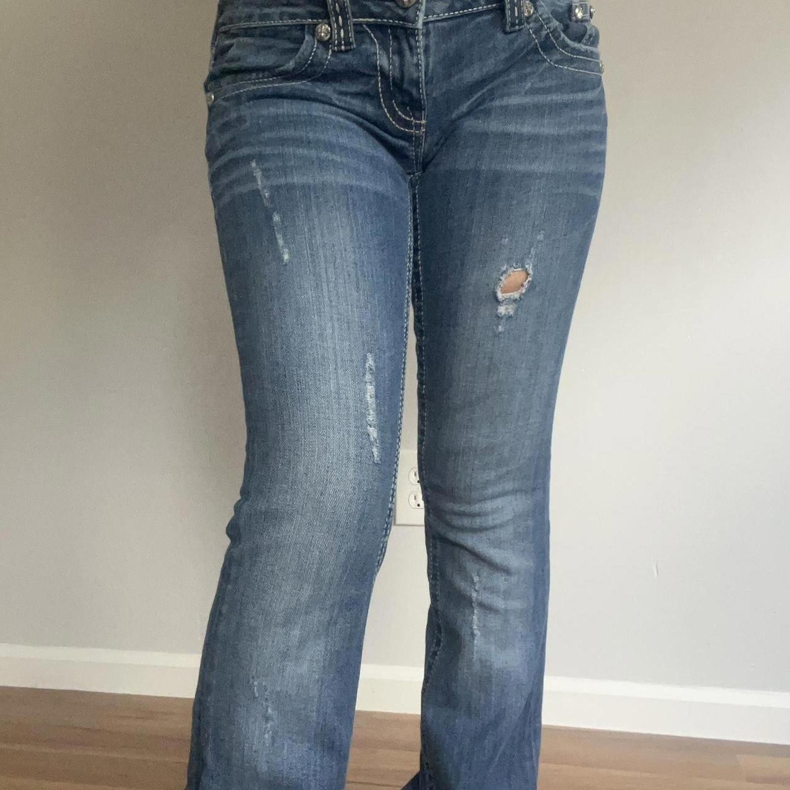 Other Low rise flare jeans with a distressed faded look#flarejeans Size 42" / US 20 - 3 Thumbnail