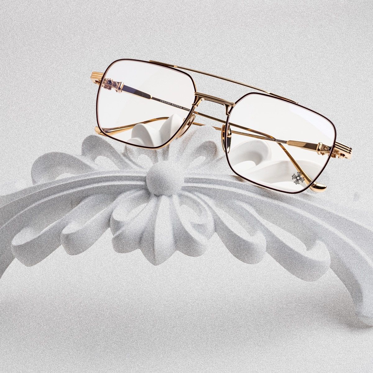 Chrome Hearts CHROME HEARTS MAGNUM II BORDELLO GOLD PLATED GLASSES Size ONE SIZE - 6 Thumbnail