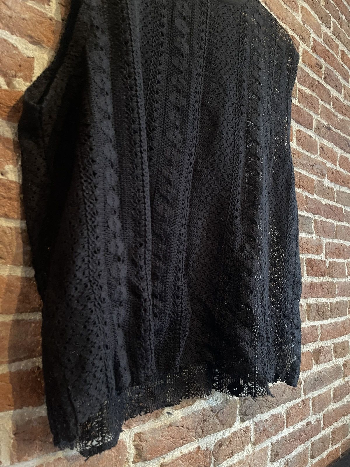 Our Legacy Box Sleeveless Black Cotton Crochet