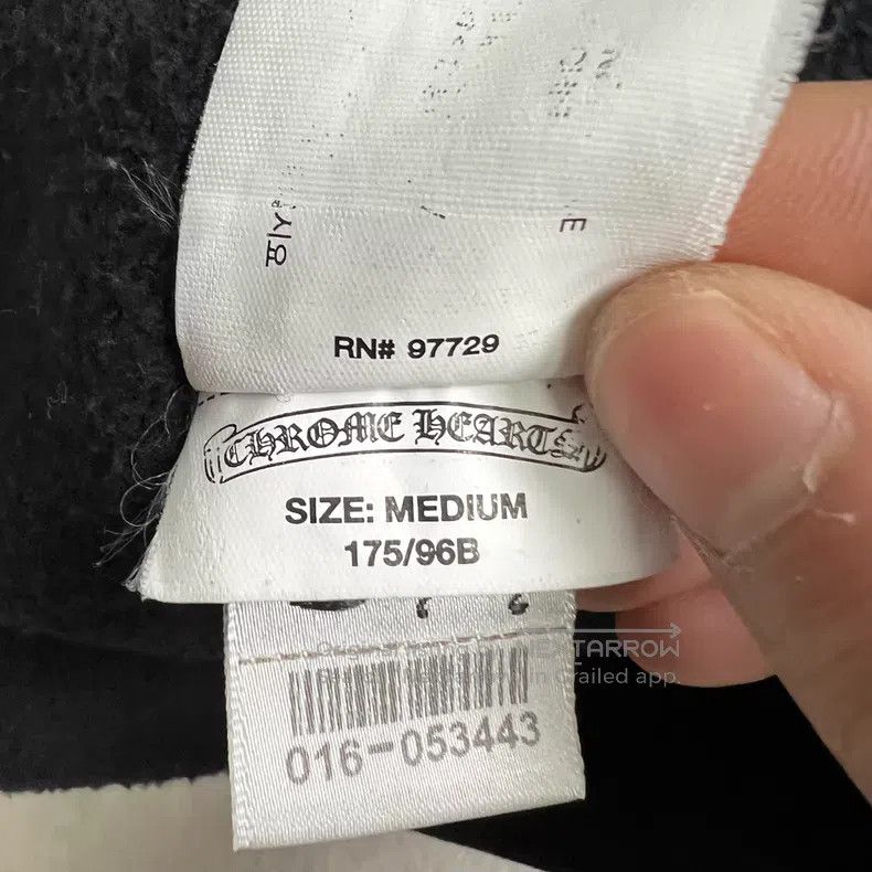 Chrome Hearts CHROME HEARTS Size M Black cross-collar zip-up hoodie Size US M / EU 48-50 / 2 - 5 Thumbnail
