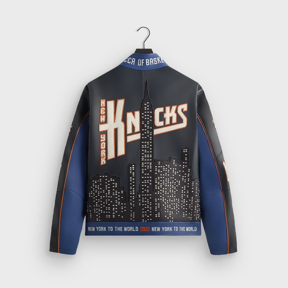 Avirex × Kith Kith for the New York Knicks Leather Moto Jacket Skyline XL Size US XL / EU 56 / 4 - 4 Thumbnail