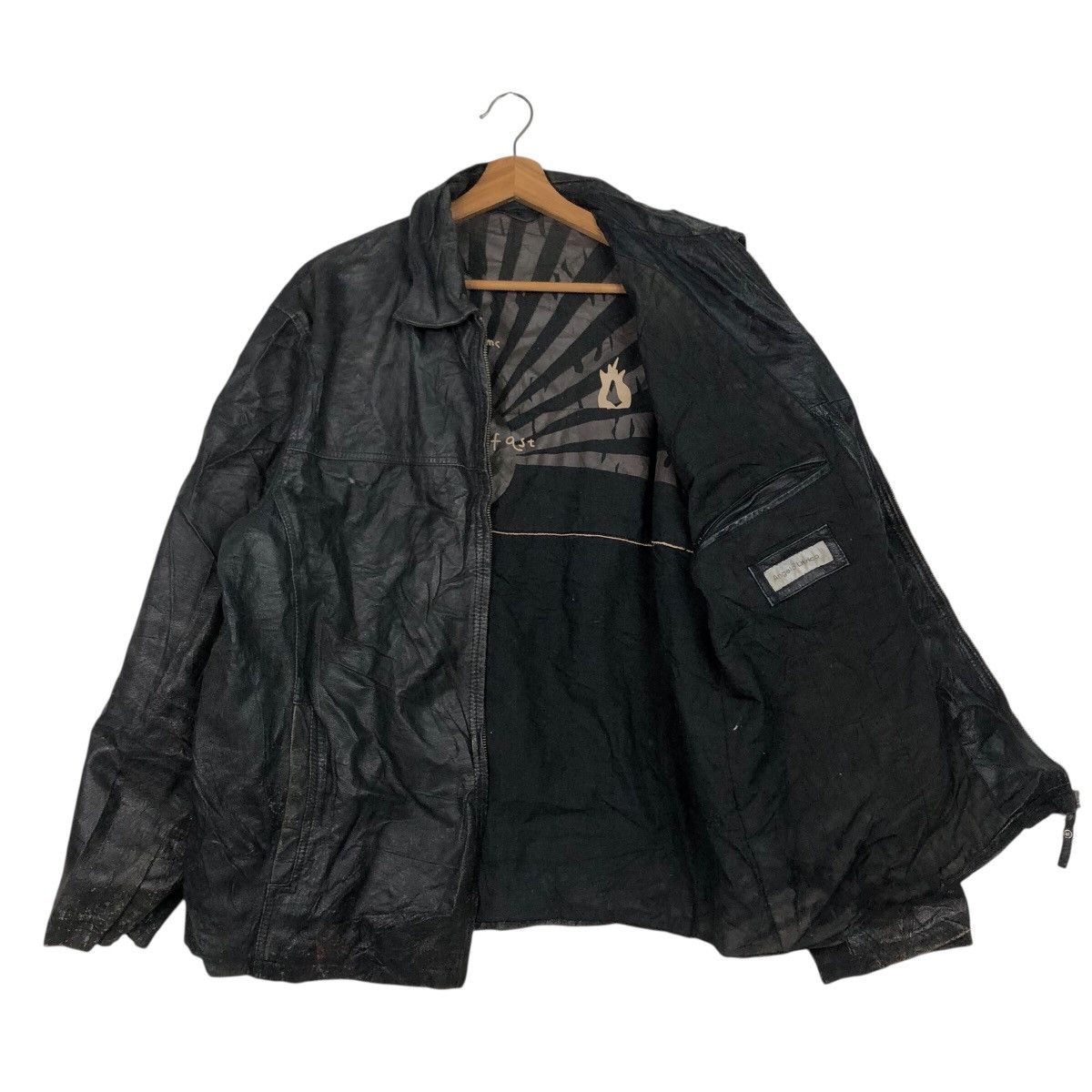 Japanese Brand 📌Vintage Leather Biker Jacket Angelo Litrico Issey Miyake Size US M / EU 48-50 / 2 - 12 Thumbnail