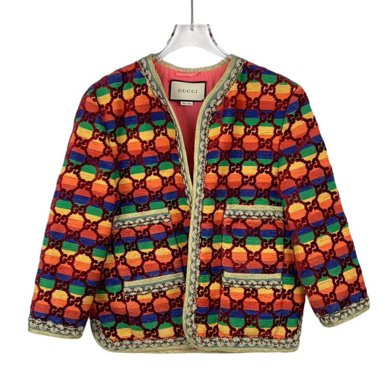 Gucci Gucci Color double G full print long-sleeved cardigan jacke Size US L / EU 52-54 / 3 - 1 Thumbnail